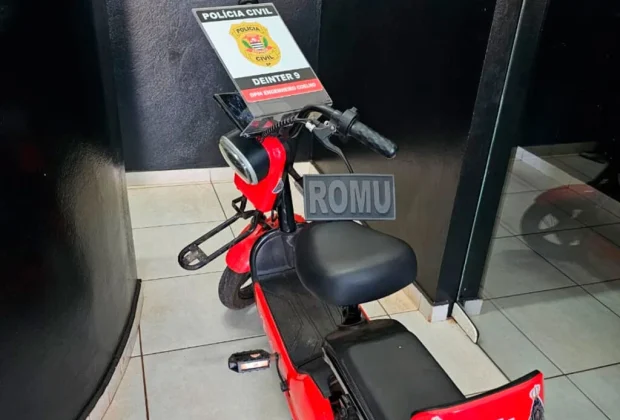 Moto elétrica furtada é recuperada com dois adolescentes em Engenheiro Coelho