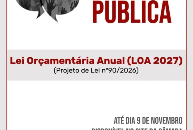 Consulta Pública da LOA 2027 está aberta e população amparense pode indicar prioridades
