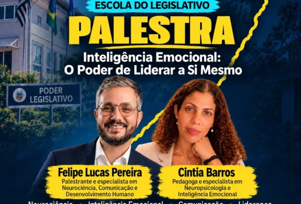 Câmara de Holambra promove palestra sobre inteligência emocional e liderança em 21 de outubro