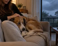 Medo de tempestade: quando a chuva se transforma em pânico para o seu pet